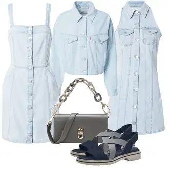 Til outfit mit Svetlo modra Denim Jakna/Rebrast Žamet Jakna/Crop Jakna/Kratka Jakna/Kratka Denim Jakna/Poletna jakna/Vintage Jakna levi's ® "Poletni outfit"