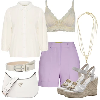 outfit mit Krem/Bež/Bela/Roza Moški čevlji velikosti 11/Balconette nedrček/Korzet/Čipkasti bustier/Modrček minimizer/Mehki Bh/Nedrček z oporo/Nedrček z oporo/Nedrček brez spodnjic Skiny "Poletni outfit"