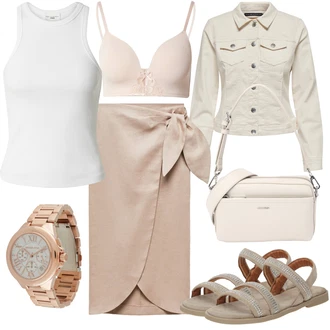 outfit mit Zlati Verižna ura/Pametna ura/Zapestna ura michael kors "Poletni outfit"