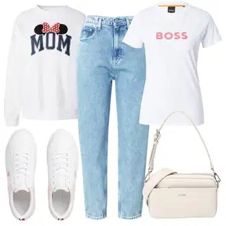 outfit mit Roza/Bela Superga Plato-Sneaker/Poletne superge/Usnjene superge/Superge Nizka Tommy Hilfiger "Poletni outfit"