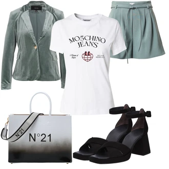 outfit mit Zelena/Svetlo Zelena Obleka Vero Moda Petite "Poletni outfit"