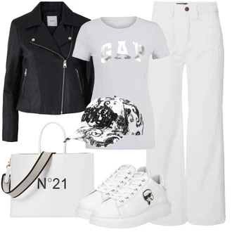 Bootcut outfit mit Bela/Krem Široke Kavbojke/Šiškata Kavbojka/Culotte Kavbojke/Kavbojke z Razporkom/Široke Kavbojke Polo Ralph Lauren "Poletni outfit"