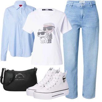 outfit mit Bluza in Tunika Hugo "Poletni outfit"
