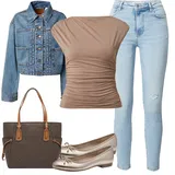 Visok pas Raztrgane Kavbojke outfiti za dame image