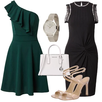 outfit mit Bež/Rjava/Bela Sandala s peto/Sandala/Čevelj S Trakom/Visoka petka/Sandali s Paščkom/Sandala z visokim gležnjem MICHAEL Michael Kors "Poletni outfit"