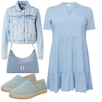 outfit mit Svetlo modra/Modra Espadrila/Mula espadrila TOMS "Poletni outfit"