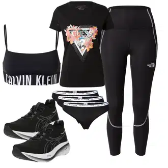 outfit mit Roza/Črna/Zelena/Rdeča/Modra Korzet/Bandeau nedrček/Ženski športni korzetni modrček/Visoka podpora/Steznik/Podloženi modrček/Relief modrček/T-Shirt-nedrček/BH v bustier-rezu Calvin Klein underwear "Poletni outfit"