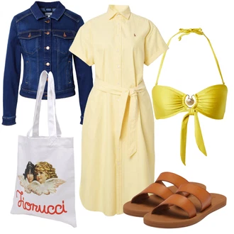 outfit mit Rjava/Rumena/Bež/Oranžna Dianette Sandali/Poletni Čevelj/Rimski sandal/Sandala Udobna/Vintage sandal ROXY "Poletni outfit"