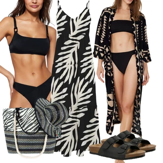 outfit mit Bikini komplet/Izrezan kopalke/Spodnje perilo & Kopalka/Kopalke z dolgimi rokavi/Bikini z bleščicami/Kopalke/Tankini/Usnjene jakne za moške/Vintage kopalke/Zaviti bikini Trendyol "poletni videz"