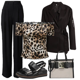 outfit mit Bež/Rjava/Bela Srajca & majica velike velikosti/Bluza in Tunika/Bluza velika velikost JdY "poletni videz za elegantne ženske"