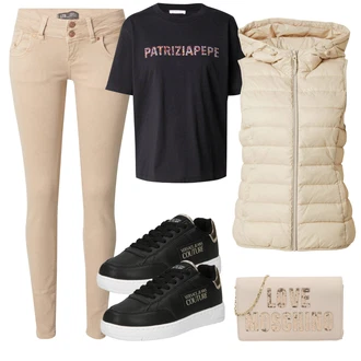 outfit mit Črna Teddy Superga/Usnjene superge/Ozka Superga/Skate Obutev/Superge Luknjasta/Superge Nizka Versace Jeans Couture "Pomladanski Outfit"
