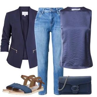 outfit mit Modra/Svetlo Modra Kavbojke/Hlača velika velikost Pepe Jeans "Pomladanski Outfit"