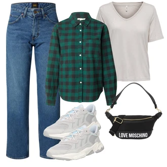 outfit mit Modra/Svetlo modra Vintage kavbojke/Mom Jean/Formalna Srajca/Baggy Kavbojke/Široke Kavbojke/Dad Kavbojka/Girlfriend Kavbojke/Kavbojke Visokega Pasu Lee "Pomladanski Outfit"