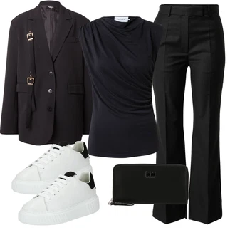 outfit mit Bela Superga Superge Luknjasta/Superge Nizka/Usnjene superge/Plato-Sneaker/Ozka Superga/Debele Superge Marc O'Polo "Pomladanski Outfit"