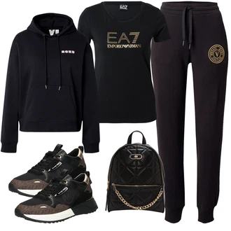 Badminton outfit mit Temno modra/Modra/Črna Športni pulover/Vintage pulover s kapuco/Uniseks pulover s kapuco/Športni pulover s kapuco/Pulover s kapuco/Kapucar za par/Elegantni pulover s kapuco ROXY "Pomladanski Outfit"Look: Badminton, Odbojka