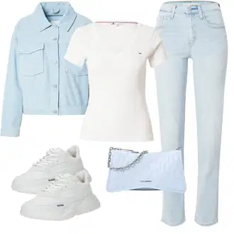 Žamet outfit mit Modra/Svetlo modra Plašč/Bluza velika velikost/Bluza in Tunika Mazine "Pomladanski Outfit"