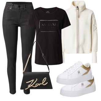 Prešite outfit mit Temno siva/Siva/Črna/Svetlo siva/Khaki Usnjena Jakna/Kavbojke z Razporkom/Kavbojke Visokega Pasu/Termodžinsi/Zimska jakna/Ozke Kavbojke/Motoristične Kavbojke/Push up Kavbojke/Usnjene Čevlje G-Star Raw "Pomladanski Outfit"