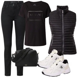 outfit mit Črna/Roza Potovalna torba/Men's Bags/Satchel torba/Vrečka za prenašanje/Ročna prtljaga Boss "Pomladanski Outfit"