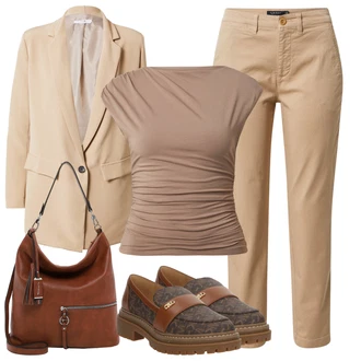 outfit mit Siva/Bež/Škrlatna/Rjava Majica brez rokavov/party Majica/Klasična Dolžina/Kratka majica/Moški čevlji Abercrombie & Fitch "Poslovna oblačila"