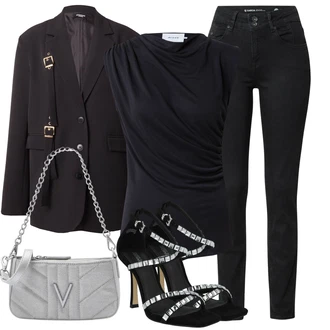 outfit mit Bela/Rdeča/Črna/Rumena/Rjava Sandala s peto/Čevelj S Trakom/Čevelj s trakom/Visoka petka/Sandali s Paščkom/Elegantni Čevelj/Sandala MICHAEL Michael Kors "Poslovna oblačila"