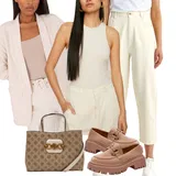 Bela Slouchy Kavbojke outfiti za dame image