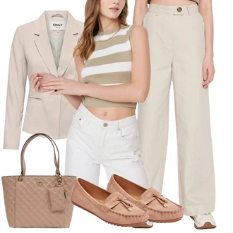 outfit mit Rjava/Bež Mokasin/Women's Casual shoes/Loafer Čevelj/Mokasin boto "Poslovna oblačila"