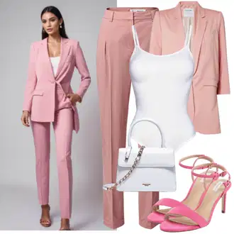 Suit outfits "Roza hlače Look"