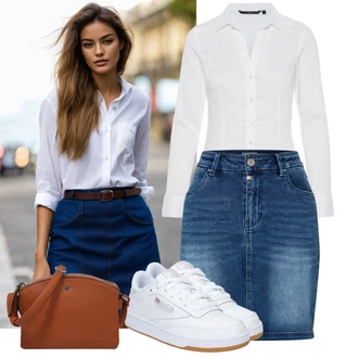 Retro Outfit s Bílá/Krémová/Bé?ová Nízká Teniska/Skate Bota/Úzká Teniska/Vintage Teniska Reebok "Hezký letní vzhled"Look: Estetika, Klasické, Hip Hop, Retro, Skater, Sportovní