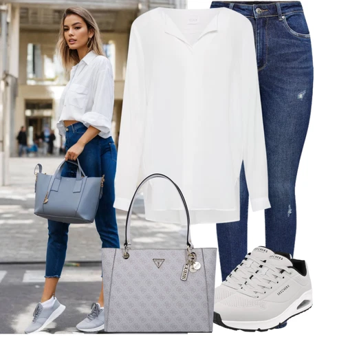 Kombinace Šedá/Hnědá/Béžová/Bílá/Krémová/Khaki Halenkové Body/Blůza s knoflíčkem/Halenka se Stojatým Límcem/Dlouhá Halenka/Halenka s Dlouhým Rukávem/Oversize Halenka/Oversize Muselínová Blůza/Slip-on Halenka/Tunikové Tričko Vila kombinovat s Modrá/Tmavě modrá Kožená bunda/Dámské Džíny s Délkou 7/8/High Waist Džínové Kalhoty/Push up Džín/Zimní bunda/Džíny s Rozparkem/Kožené bundy/Kotníková Bota/Navlékací džíny/Džíny s Dírou/Kožené Boty Only