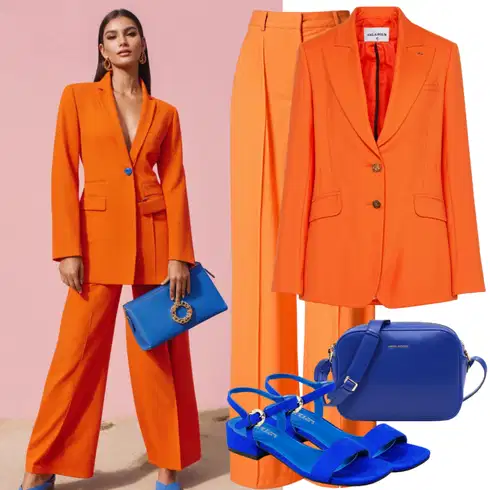 Kombinace Dlouhé Oranžová Široká Kalhoty/Tradiční Kalhoty/Kalhoty s Vysokým Pasem/Mrkvová Kalhoty/Kalhoty se Štěrbinou/Culotte Kalhoty/Mušelínové kalhoty/Marlene Kalhoty/Kalhoty s nášivkou uprostřed/Palazzo Kalhoty Topshop