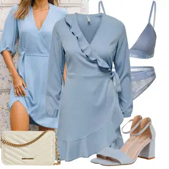 Ležerno, Šik Outfit sa Svjetloplava/Plava/Siva Haljina Veći Broj/Tunika Only "Lagana odjeća"Look: Rap, cool, Šik, Poslovni, Mom, Preodjeven
