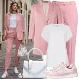 Hlačni outfiti v roza barvi image