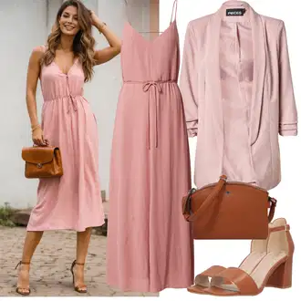 Outfit s Fialová Společenské šaty pro hosta/Šifonové Šaty/Maxi Šaty/Šaty Na Ramínko/Dlouhé Letní Šaty ivy oak "Vkusný letní outfit"