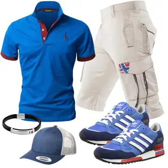 Sommer Outfits Leichte mit Khaki/Beige Cargo Short/Kurze Hose/Bermuda/Musselin Shorts Nebulus "Summer Outfit"