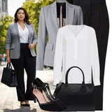 Šedá Klasická Saka Outfity image