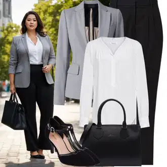 90-ich Outfit sa Siva Karirani Sako/Boyfriend Sako/Kožna Jakna/Kožna Jakna za muškarce/Sako od Tvida DAY BIRGER ET MIKKELSEN "svečani outfit za punije"Look: Ured, 90-ich, Preppy, Sveučilišna, 80-te roky, Poslovni, klasický