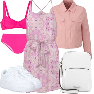 Outfit s Růžová Spodní díl bikin/Plavka/Bikiny hotpant/Sportovní bikiny/Bikiny - Spodní Díl Lascana "Letní oblečení"