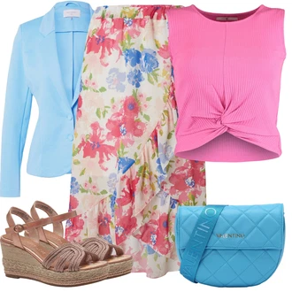 Kůže Outfit s Fialová/Hnědá/Béžová Sandál na klínku/Vintage sandál/Espadrille sandál/Korkový sandál na klínku/Espadrilka na Podpatku/Pletený Sandál/Espadrilka s klínovým podpatkem/Letní Bota MARCO TOZZI "Letní oblečení"