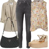 Stříbrné Šaty s Výstřihem na Ramena Móda Pro Plnoštíhlé Outfity image