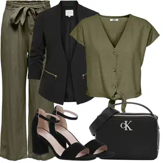 Outfit s Černá Kožená Pánská Bund/Smokingové sako/Elegantní Sako/Krátké Sako/Neformální Sako/Blůzové Sako/Boyfriend Sako/Kožená bunda pro muže/Blejzrové Bund Vila "Letní vzhled pro módní ženy"
