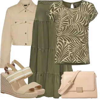 A-kroj Outfit sa Tamnozelena/Kaki Haljina Veći Broj Only "Outfit za odmor"Look: A-kroj, Rap, Pomorski, Vatrogasici, Boho, Military, Hippie, Vanjski, Preodjeven, Mom, Prevelik
