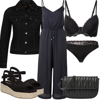 Outfit sa Crna Gajtana Jakna/Vunena Jakna/Vintage Jakna/Voštana Jakna/Kratka Traper Jakna/Traper Jakna levi's ® "Outfit za odmor"