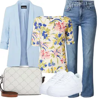 Outfit sa Plava/Svjetloplava Trapez Traperice/Traperice Ravne Nogavice/Skraćene Traperice/Traperica Niskog Struka/High Waist Traperice/Traperice s Prorezom/Vintage traperice/Muška majica Polo Ralph Lauren "Ljetna odjeća"