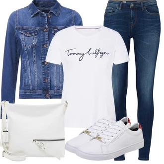 Slim fit Outfit s Modrá/Pastelové barvy/Tmavě modrá/Světle modrá Džínové Bund/Krátké Džínové Bundičky SALSA JEANS "Letní vzhled pro módní ženy"