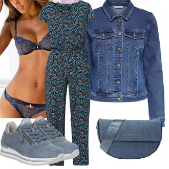 Dugački rukavi Outfit sa Tirkizna/Plava/Svjetloplava/Tamnoplava Elegantni Kombinezon/Ljetni Kombinezon/Svečani Kombinezon koroshi "Outfit za odmor"