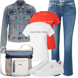 Outfit s Světle modrá/Modrá Krátké Džínové Bundičky/Džínové Bund LTB "Letní vzhled pro módní ženy"