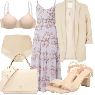 Outfit sa Bež Donje Rublje Za Oblikovanje Tijela/Gaćice S Visokim Strukom/Futrola za Suknju/Klasične gaćice/Korektivne gaćice/Prozirna gaćica MAGIC Bodyfashion "Outfit za odmor"