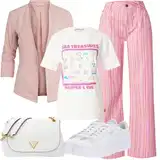 Džíny s širokými nohavicemi ve stylu 80. let outfity image