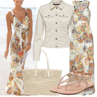 Outfit s Hnědá/Béžová/Oranžová/Bílá/Khaki Jarní bunda/Manšestrová Bunda/Košilová bunda/Džínové Bund/Krátký Bund/Krátké Džínové Bundičky/Vintage Bund/Letní Bund Only "Letní oblečení"