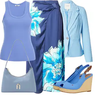 Outfit sa SvjetloPlava/Plava Odijelo VERO MODA "Outfit za odmor"